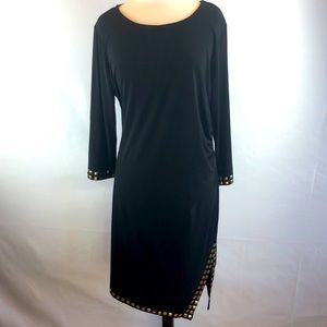 NY Collection Tunic Dress Gold Embellished Sz XL